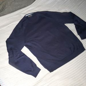 Brooks Brothers Supima Crew neck Sweater Navy Medium Mens